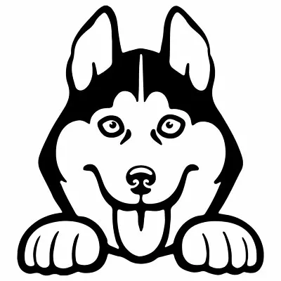 £3.89 • Buy 4.5  PEEKING HUSKY Vinyl Decal Sticker Car Window Laptop Rescue Pet Dog Puppy