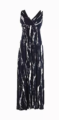 Matty M Ladies' Tye Dye Long Maxi Dress Navy • $30.99