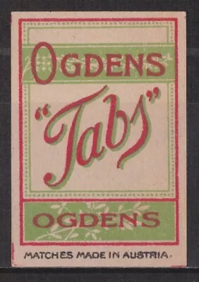 Old Matchbox Label Austria Ogdens  Fabs  • $2.99