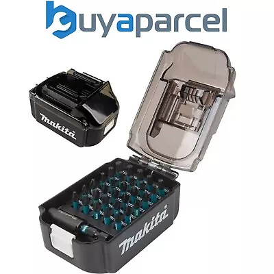 Makita E-03084 31 Pc Black Impact Driver Impact Screwdriver Bit Set Battery Case • £16.50