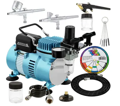 Cool Runner II Dual Fan Air Compressor Professional Airbrushing System Kit • $127.86