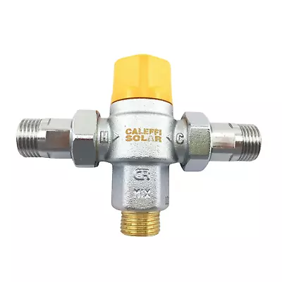 CALEFFI 15mm 1/2  Solar Rated High Performance Tempering Mixing Valve Exp Post • $160