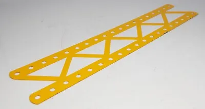 Meccano By Exacto Braced Girder 19 Holes - Crane Set Yellow (with Open Ends) • $7.44