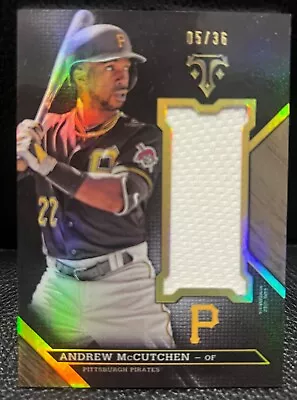 2016 Topps Triple Threads Andrew McCutchen Game Used Jersey Card UJR-AMU #5/36 • $9.99