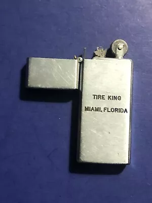 Vintage TIRE KINGDOM MIAMI FLORIDA  Barlow Tallboy B17 Cigarette Lighter Slim • $14.98