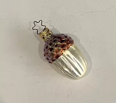 Inge-Glas West Germany Blown Glass Acorn Old World Christmas Ornament • $12
