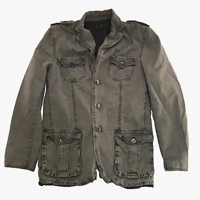 International Concepts Jacket Mens Small Utility Grunge Gray Cargo Unisex Goth • $36.99
