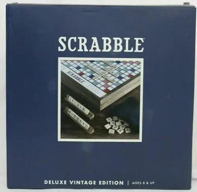 MONOPOLY Scrabble Deluxe Vintage Wood Game Set • $64