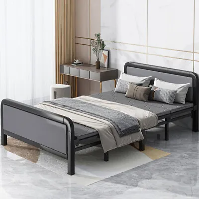 Folding Single Bed 3FT Metal Spare Guest Bed Portable Sleeper Bedframe Adults • £125.95