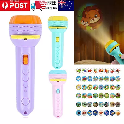 For Kids Bedtime Story Torch Projector Light Flashlight Children Educational Toy • $13.98