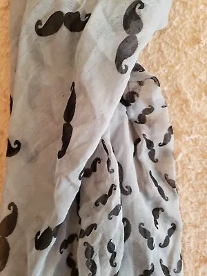 Women's Ladies Scarf With Moustache Print • $9.99