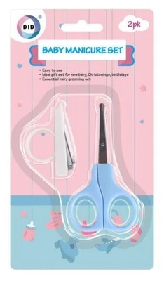 £1.99 • Buy Baby Manicure Nail Clippers Scissor Safe & Gentle Round Blade Tips 2 Pcs Blue