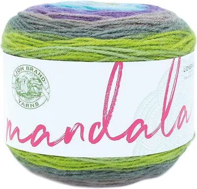 Lion Brand Mandala Yarn Gradient Yarn Cake Multicoloured Yarn Ombre 150g Ghidora • £10.50