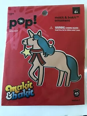 Makit & Bakit Large Christmas White/blue Unicorn Sun Catcher Kit Nip • $15.99