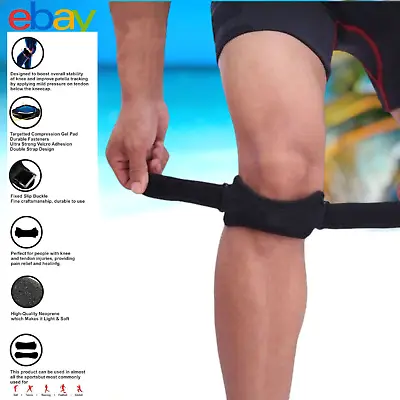 Knee Support Brace Adjustable Open Patella Running Strap Injury Pain Relief UK • £3.45