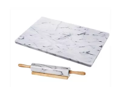 JEmarble Pastry Board 16x20 Inch Set With Rolling Pin/Wooden Handles 18 Inch(... • $193.74