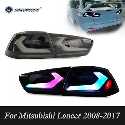 HCmotion RGB LED Tail Lights For 2008-2017 Mitsubishi Lancer EVO X Smoked 4Pcs • $339