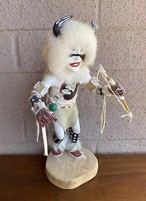 Vintage Guy Yazzie White Buffalo Kachina Cottonwood Doll Native American 13.25” • $44.44