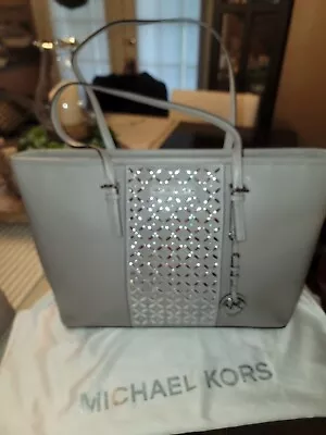 Michael Kors Jet Set Travel Tote Bag Pearl Grey  • $89.99