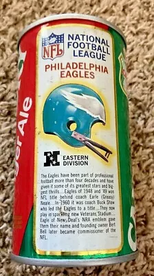 VINTAGE 1970's ERA CANADA DRY NFL TIN CAN - PHILADELPHIA EAGLES -  • $11.99