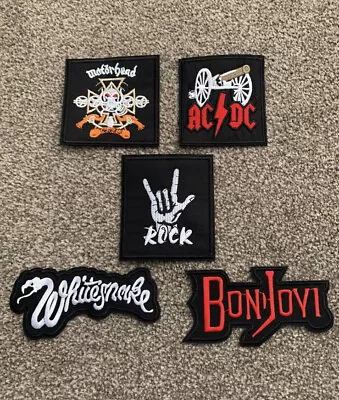 £6.95 • Buy Rock Giants Ac/dc Whitesnake MotÖrhead Set Of 5 Iron/sew On Patches 