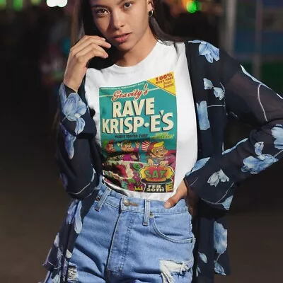 Rave Krispies T Shirt - Same Day Free Dispatch - Y2k 90s Vibes Baggy Loose Fit • £9.99