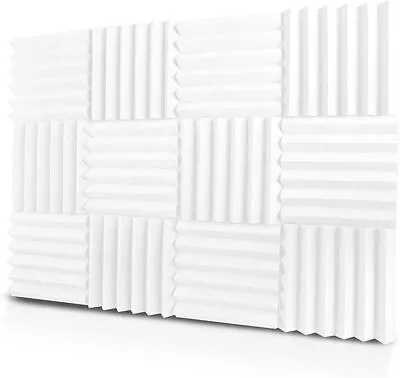£12.94 • Buy 24x Acoustic Wall Panel Tiles Studio Sound Proofing Insulation Foam Thick Pads