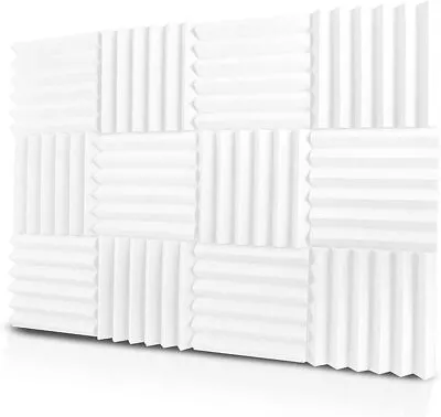 £12.94 • Buy 24x Acoustic Wall Panel Tiles Studio Sound Proofing Insulation Foam Thick Pads