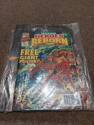 Marvel HEROES REBORN 1st Iss No.1 Oct 1997 Fantastic Four Iron Man Comic Poster • £3.99