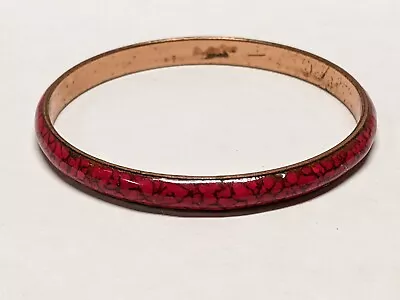 Vintage SIGNED MATISSE RENOIR Bracelet:Red Copper Enamel • $19.99