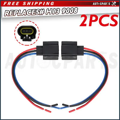 $7.90 • Buy 9003 To 9008 Bulb HID Headlight Conversion Adapter Harness H13 To H4 Pigtail X 2