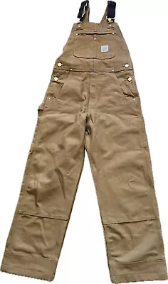 Carhartt Bib Overalls 30X30 Relaxed Duck Hammer Loop Adjustable Brown 102776-211 • $93.50