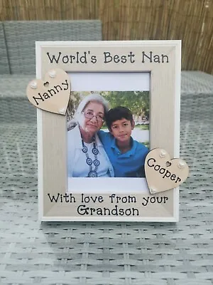 Personalised Photo Picture Frame The Worlds Best Nan Grandad Mum Dad Gran Gift • £14.95