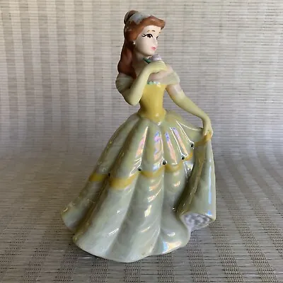 $7.96 • Buy Disney Princess Belle Porcelain Figurine 6  Beauty & The Beast Ceramic Doll