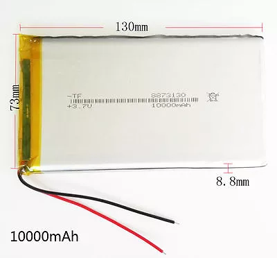 10000mAh 3.7V LiPo Polymer Rechargeable Battery For Power Bank Tablet PC 8873130 • £14.03