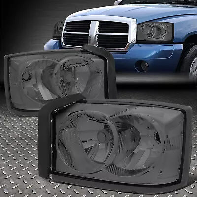 For 05-07 Dodge Dakota Oe Style Smoked Lens Clear Corner Headlight Head Lamps • $94.88