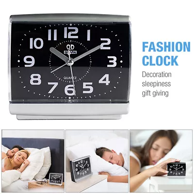 Analogue Alarm Clock Analog Loud Battey Bedside Desktop Table Silent Minimalist • $16.43