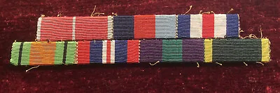 £9.99 • Buy WW2 British Medal Ribbons MBE, Stars X 2, Defence, War, GSM (18) & Territorial