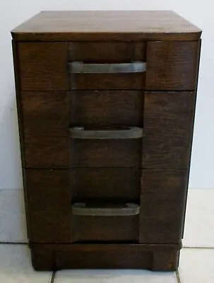 Mid-Century Modern Walnut Three-Drawer Nightstand In Style Of Robsjohn-Gibbings  • $449.25