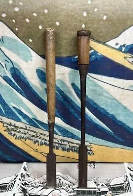 Japanese Vintage Chisel 2set Nomi Made By Famous Blacksmith Masataka  /d15 • $24.50