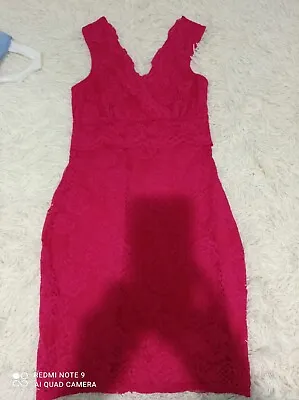 £10 • Buy 💙💙stunning💙💙lipsy London Size 12 Pink Lace Wiggle Dress 💙