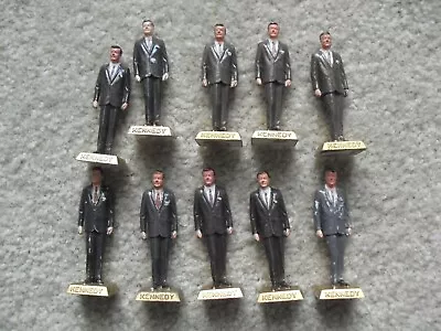 Lot Of 10 Vintage 1960s Plastic Marx John F Kennedy Figurines 2 3/4  Tall • $69