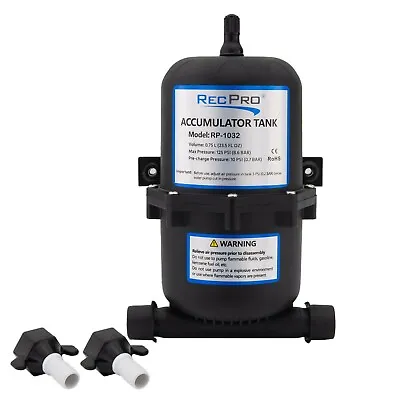 RecPro RV Accumulator Tank With Barbed Fittings Water Pressure Vacuum Tank • $33.95