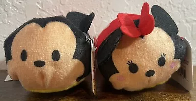 Disney TSUM TSUM Mickey & Minnie Mouse  3” Mini Plush Characters NEW W/Tag 2 Ct. • $6.95