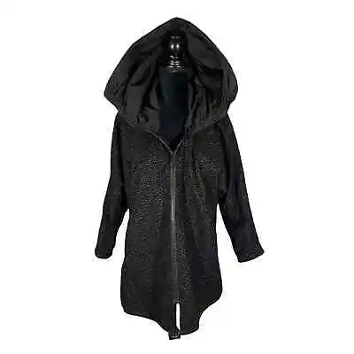 Mycra Pac Now Jacket Black Reversible Velvet Print Shawl Collar Size 0-P • $59.99