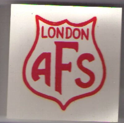 £4.50 • Buy WW2 London AFS Helmet Transfer Red Reproduction