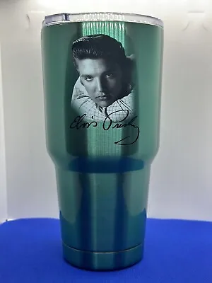 Elvis Pressley Thermo Travel Green Car Mug Stainless Steel • $23.40