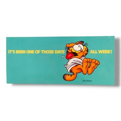 Vintage Garfield Poster 9 X4  Office Classroom Motivational Humor Jim Davis (t)  • $14.99