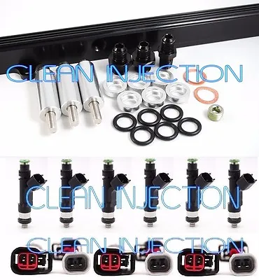 Toyota Soarer Chaser Supra 1JZGTE 1JZ-GTE Turbo 850cc Fuel Rail Injectors 6 BLK • $974.19