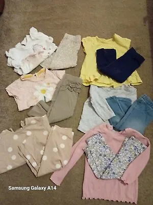 Baby Clothes Bundle Tops & Bottoms Age 6 - 9 Months  • £9.99